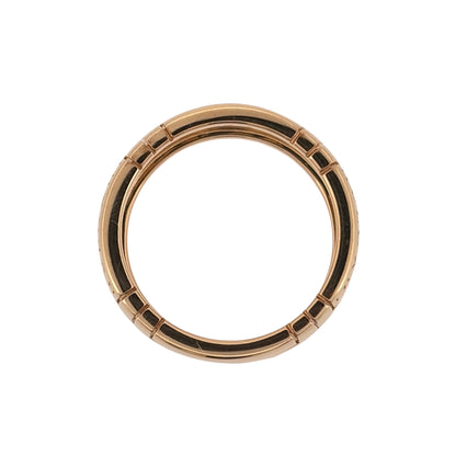 18ct Gold Open Wide Patterned Band Ring