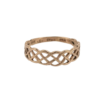 9ct Gold Open Celtic Weave Band Ring