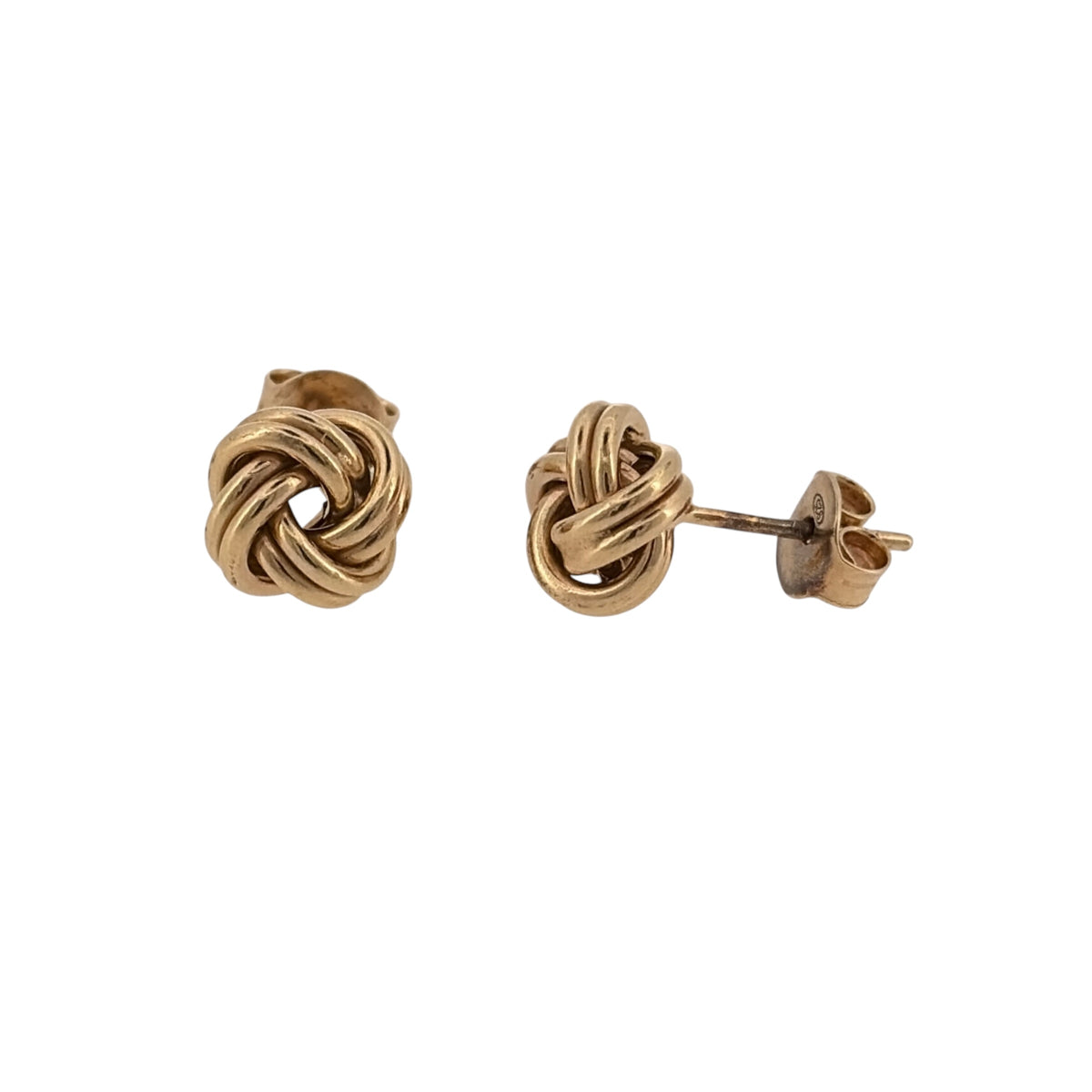 9ct Gold 9mm Knot Stud Earrings