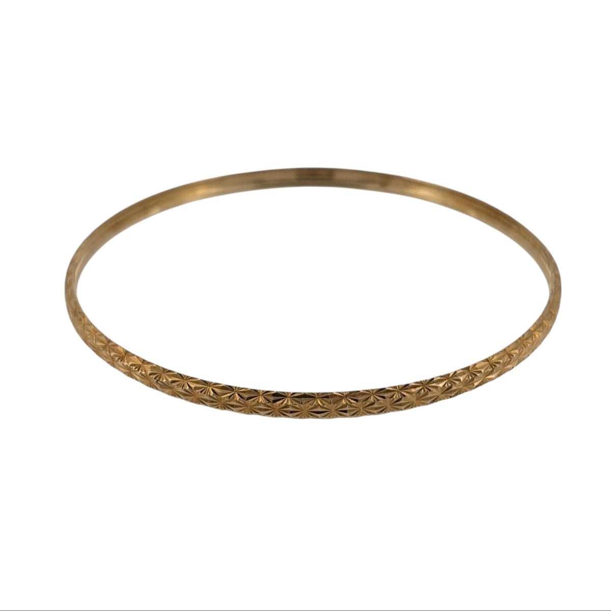 9ct Gold Patterned Textured Bangle