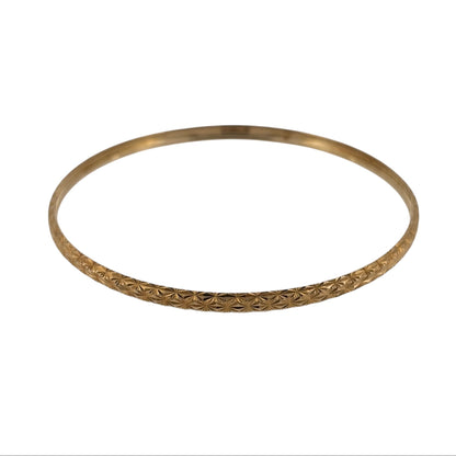 9ct Gold Patterned Textured Bangle