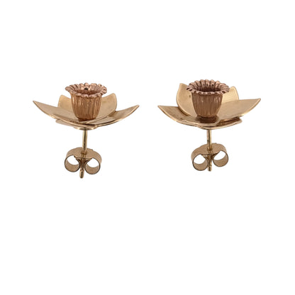 9ct Gold Clogau Daffodil Stud Earrings