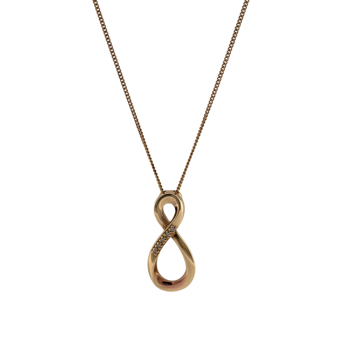 9ct Gold & Diamond Clogau Infinity 18" - 22" Necklace