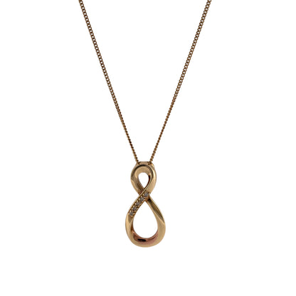9ct Gold & Diamond Clogau Infinity 18" - 22" Necklace