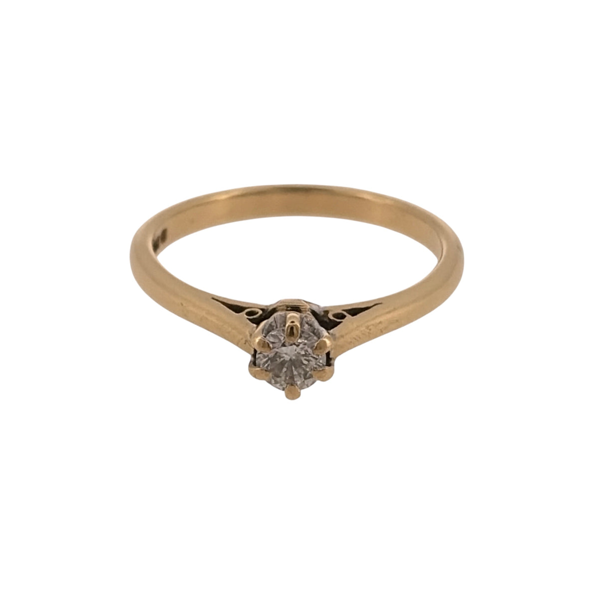 18ct Gold & Diamond Solitaire Ring