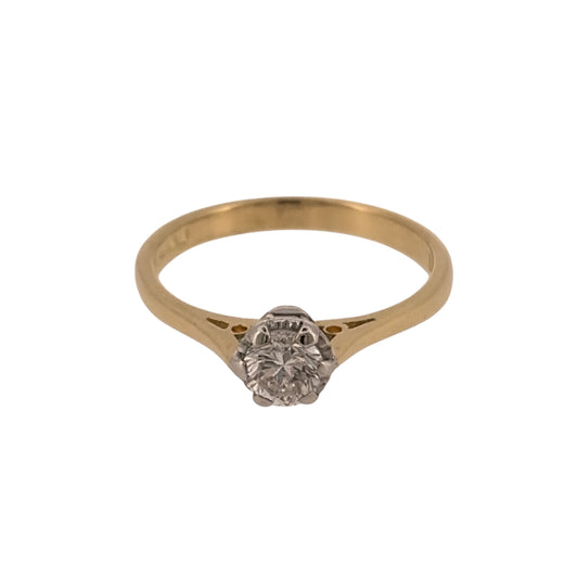 18ct Gold & Diamond Solitaire Ring