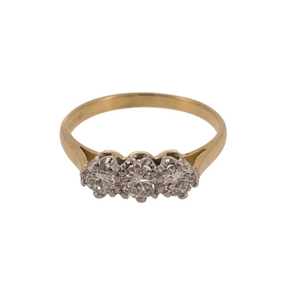 18ct Gold & Diamond Trilogy Ring