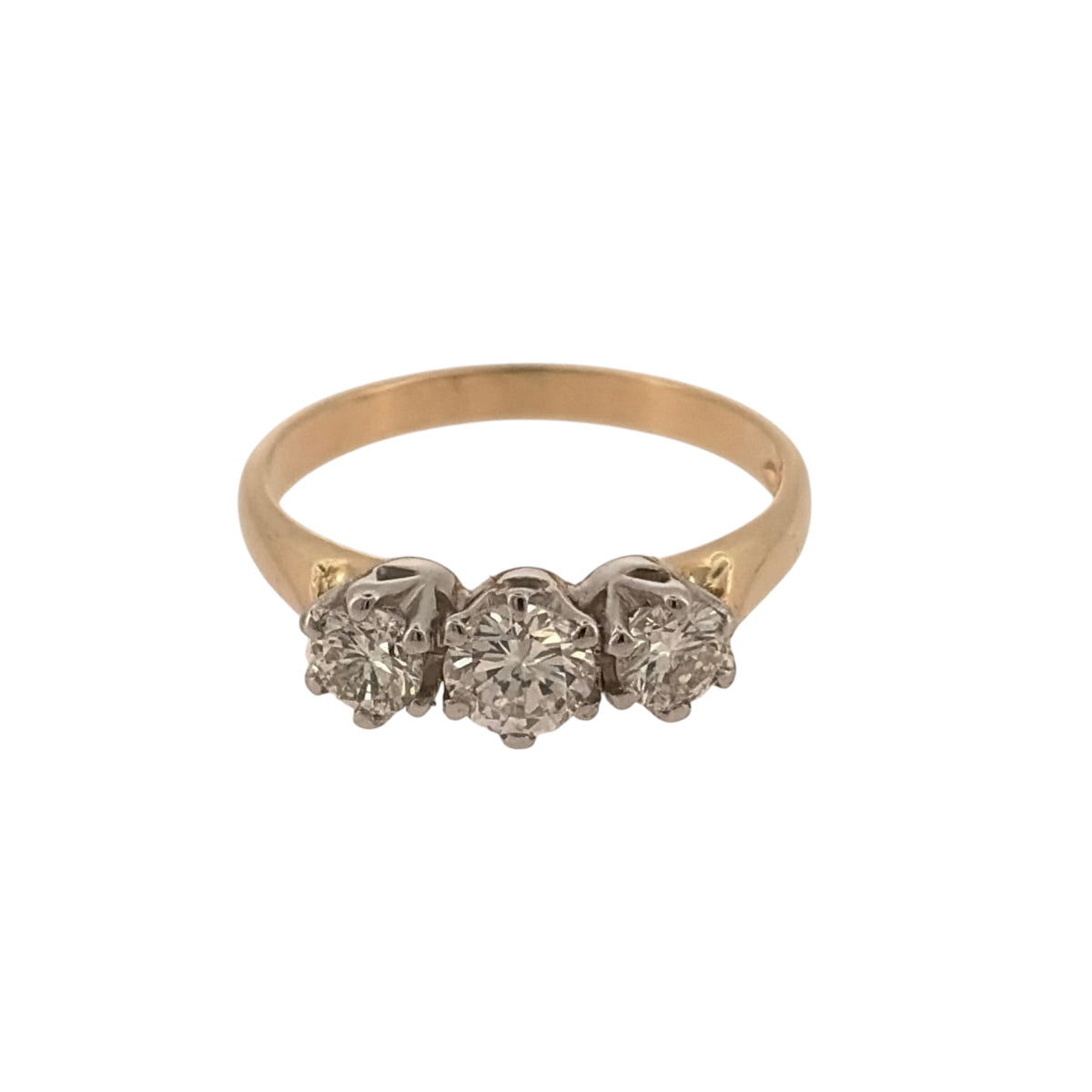 14ct Gold & Diamond Trilogy Ring