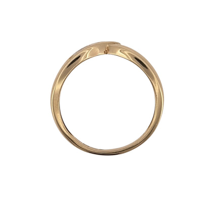 9ct Gold & Diamond Wishbone Ring