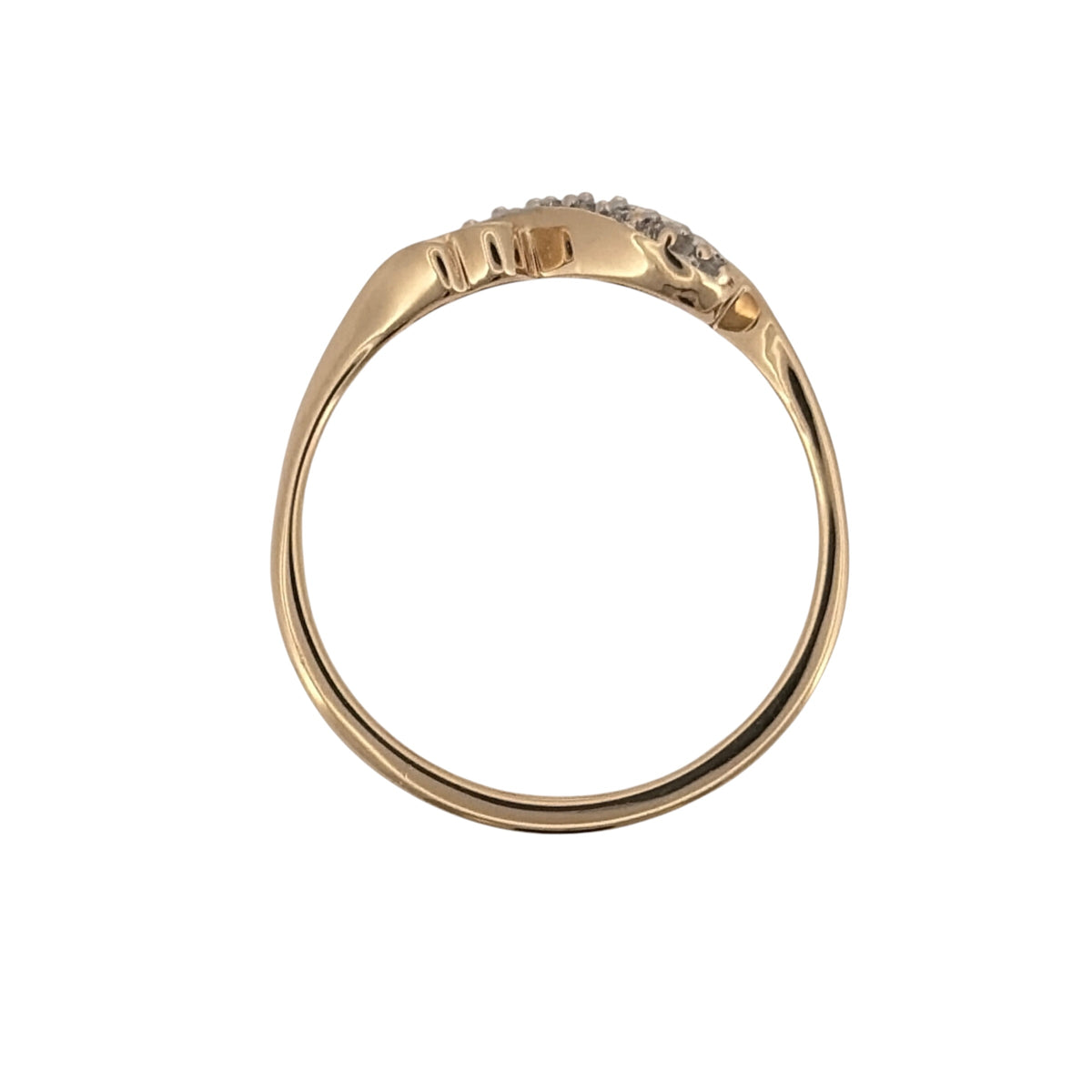 9ct Gold & Diamond Twist Band Ring