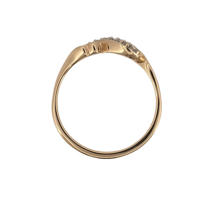 9ct Gold & Diamond Twist Band Ring