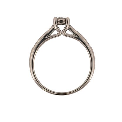 9ct White Gold & Diamond Solitaire Ring