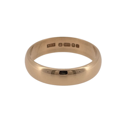 Add a timeless gold band to your jewellery collection with this pre-owned 9ct yellow gold 5mm wedding ring, featuring a simple and classic design.

Design: The ring features a traditional plain wedding band design with a 5mm width, offering a timeless and versatile appearance.
Material: Made from 9-carat yellow gold, the warm gold tone gives the band a classic finish suitable for everyday wear.