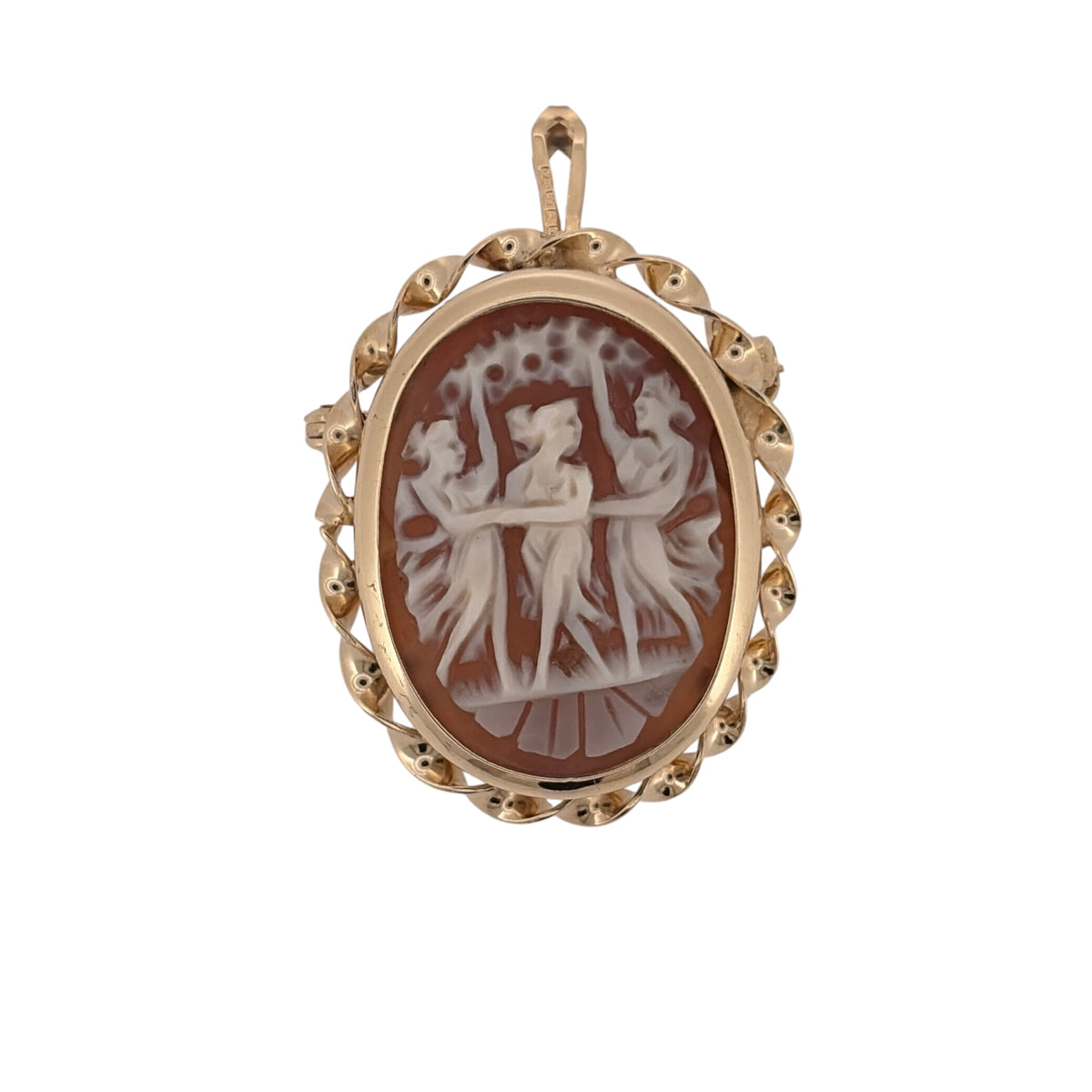 9ct Gold & Cameo Brooch