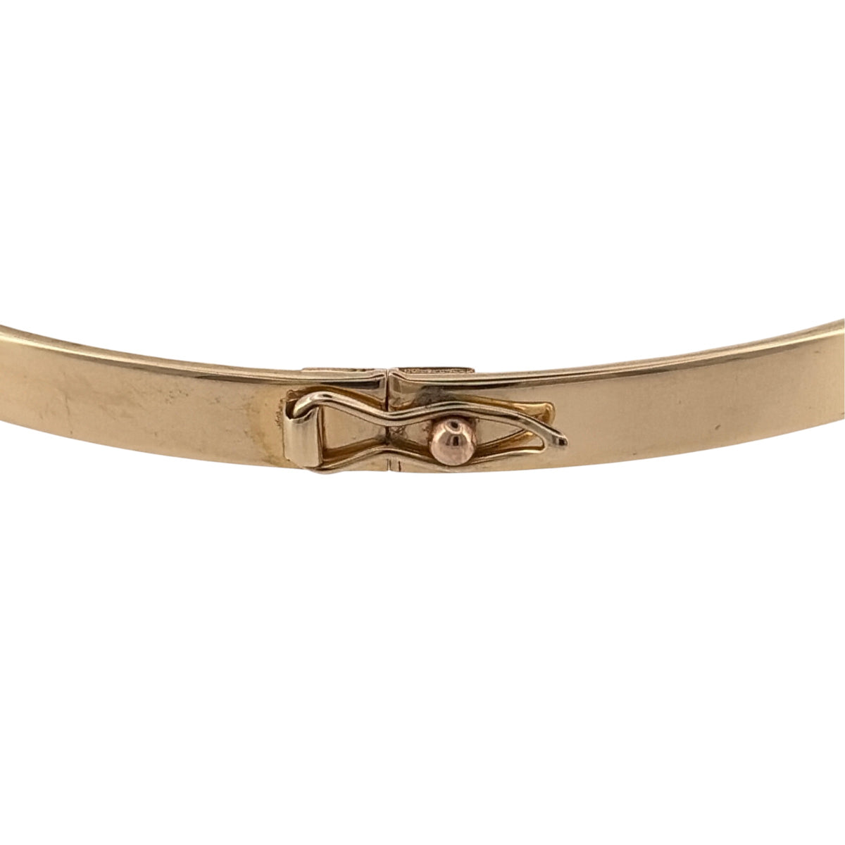 Add a timeless gold staple to your jewellery collection with this pre-owned 9ct yellow gold plain hinged bangle, featuring a simple and versatile design.

Design: The bangle features a classic plain profile with a hinged design, offering a clean and understated appearance suitable for regular wear.
Material: Made from 9-carat yellow gold, the warm gold tone gives the bangle a traditional and versatile finish.