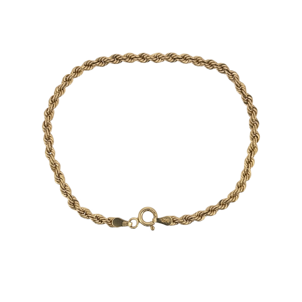 9ct Gold 7" Rope Bracelet