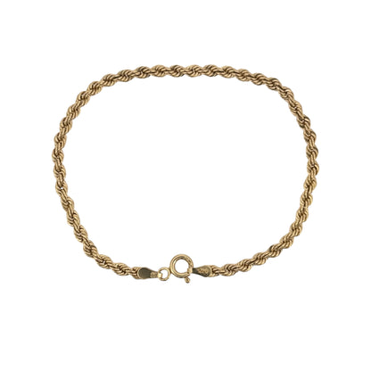 9ct Gold 7" Rope Bracelet