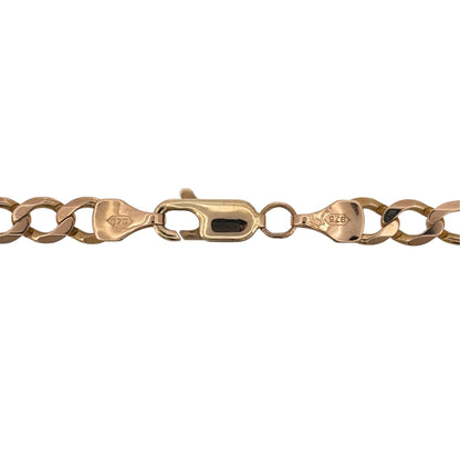 Add a substantial gold piece to your jewellery collection with this pre-owned 9ct yellow gold Figaro chain, featuring a classic alternating link design.

Design: The chain features a traditional Figaro link pattern, combining longer and shorter links to create a distinctive and timeless appearance.
Material: Made from 9-carat yellow gold, the warm gold tone complements the classic Figaro design.
Chain Detail: The links measure approximately 5mm wide, giving the chain a noticeable and substantial profile.