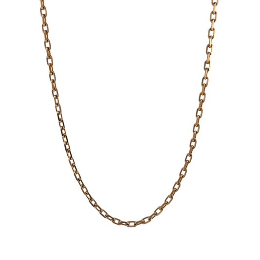 9ct Gold 24" Facteted Belcher Chain