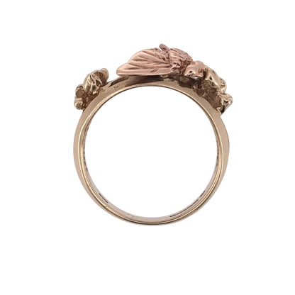 9ct Gold Clogau Bee Flower Band Ring