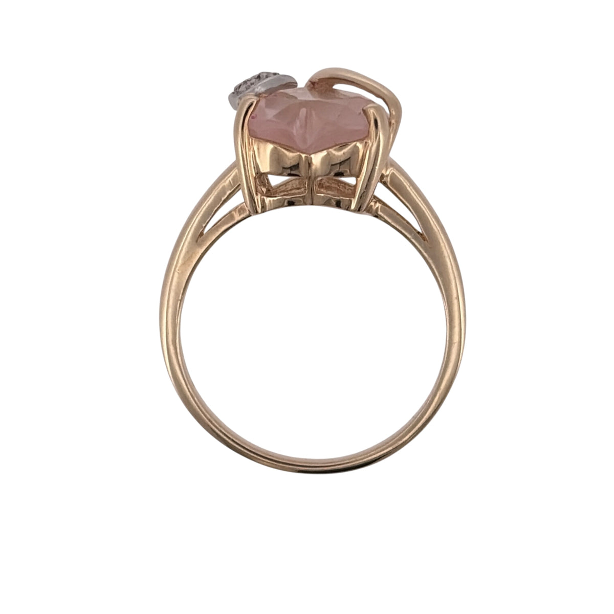 9ct Gold Diamond & Quartz Ring