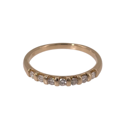9ct Gold & Diamond Band Ring