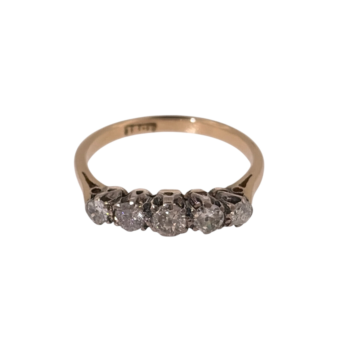 18ct Gold & Diamond Five Stone Band Ring