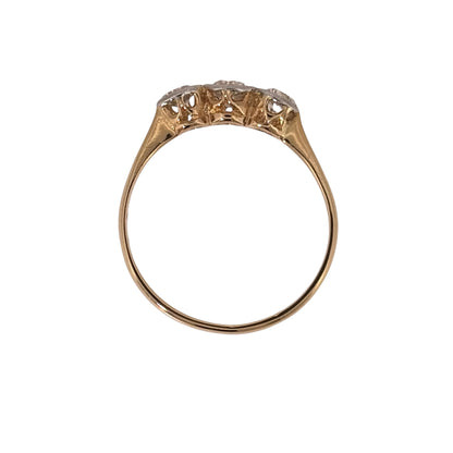 18ct Gold & Platinum Diamond Trilogy Ring