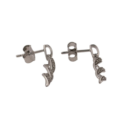 Add elegant diamond detail to your jewellery collection with these pre-owned 9ct white gold diamond twist drop earrings, featuring a flowing drop design.

Design: The earrings feature a twist-style drop design, with the flowing shape creating an elegant and distinctive profile when worn.
Material: Made from 9-carat white gold, the bright white finish complements the diamond detailing and gives the earrings a timeless appearance.