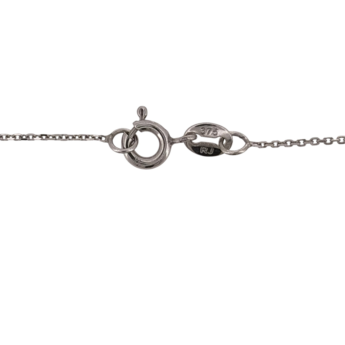9ct White Gold & Diamond Round 16" - 18" Necklace