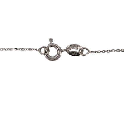 9ct White Gold & Diamond Round 16" - 18" Necklace