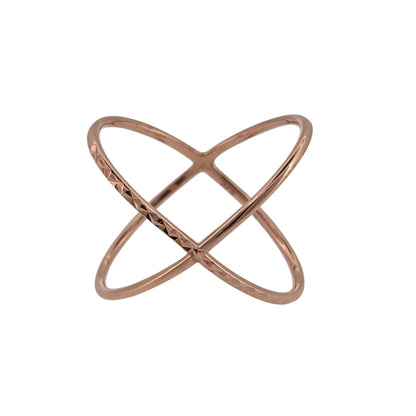 9ct Gold Crossover Ring