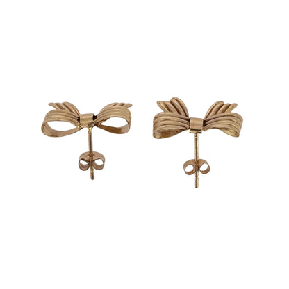 9ct Gold Bow Stud Earrings