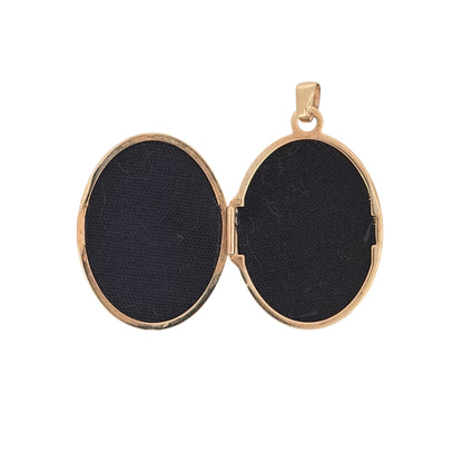 9ct Gold Flower Oval Locket