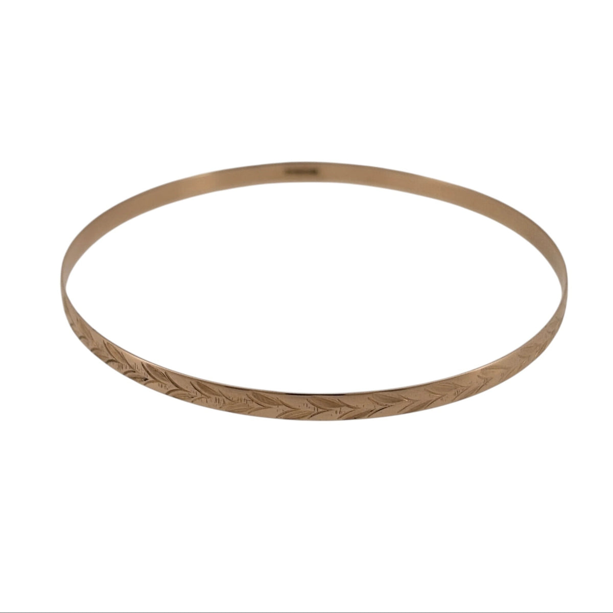 9ct Solid Gold Patterned Bangle