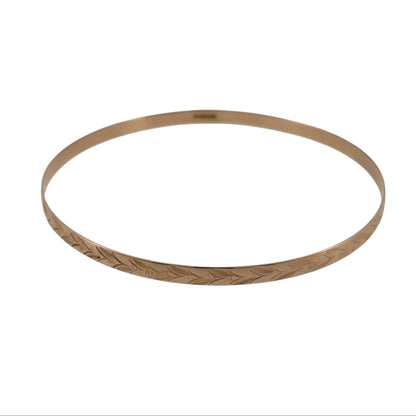 9ct Solid Gold Patterned Bangle
