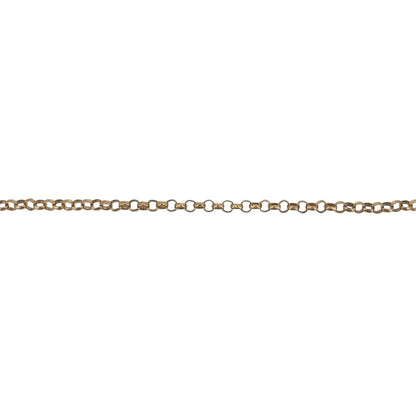 9ct Gold 7" Heart Padlock Belcher Bracelet