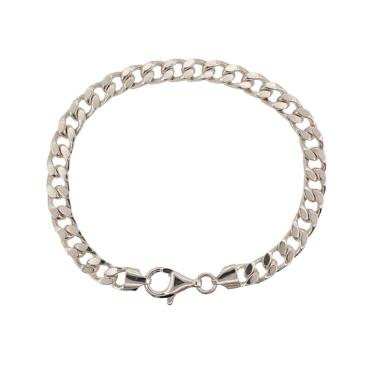 925 Silver 8.5" Curb Bracelet