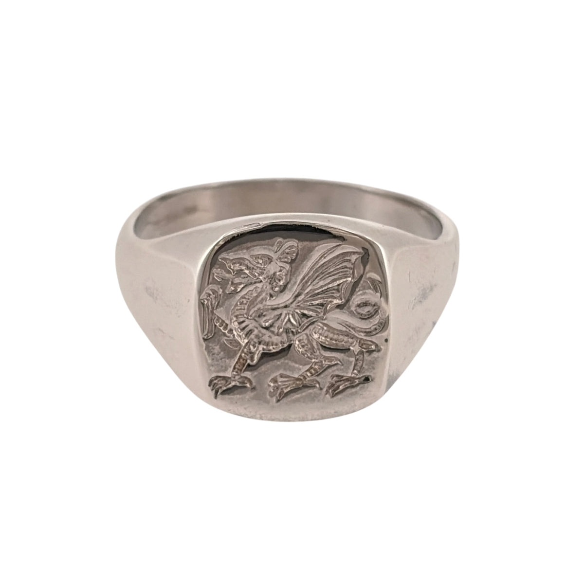 925 Silver Welsh Dragon Square Signet Ring
