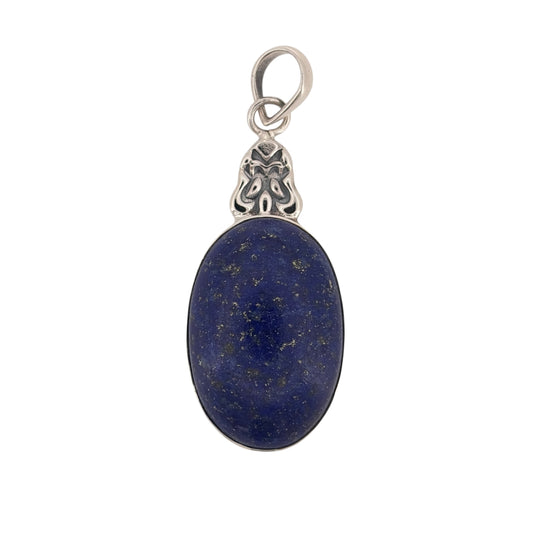 925 Silver & Lapis Lazuli Oval Pendant