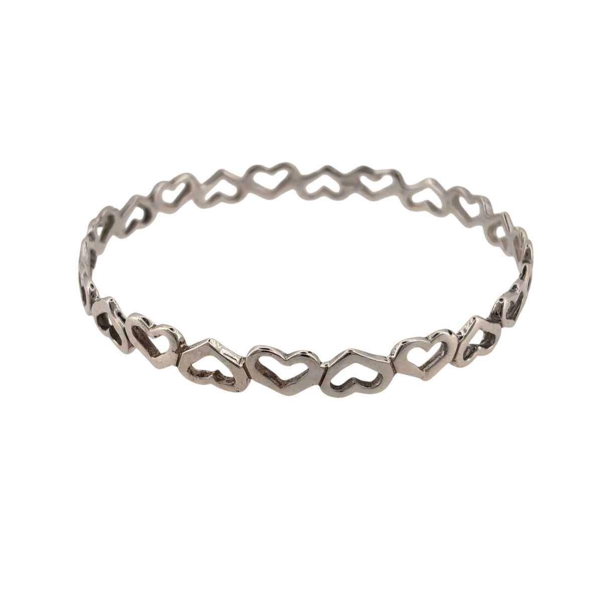 925 Silver Heart Bangle