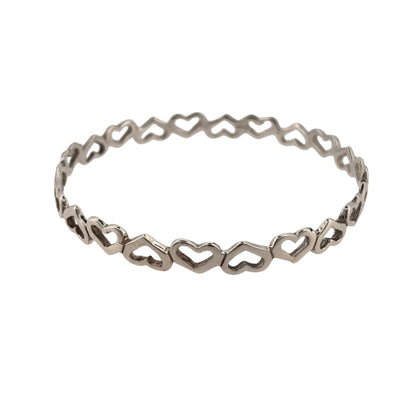 925 Silver Heart Bangle