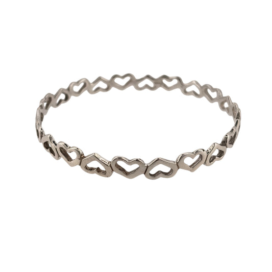 925 Silver Heart Bangle