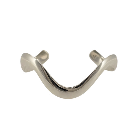 925 Silver Wave Cuff Bangle
