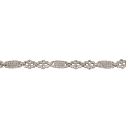 925 Silver 20" Star and Bar Chain