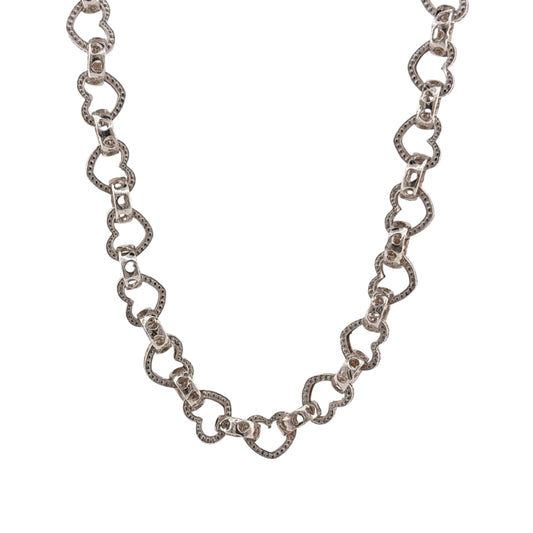 925 Silver 22" Heart Link Belcher Chain