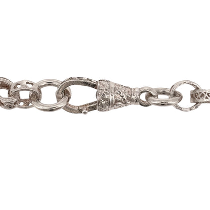 Add a charming silver piece to your jewellery collection with this pre-owned 925 sterling silver heart link belcher chain, featuring decorative heart-shaped links and a substantial 8mm width.

Design: The chain features a belcher link design with heart-shaped detailing, creating a distinctive and decorative appearance that combines a classic chain style with a romantic touch.
Material: Made from 925 sterling silver, complementing the decorative heart link design.