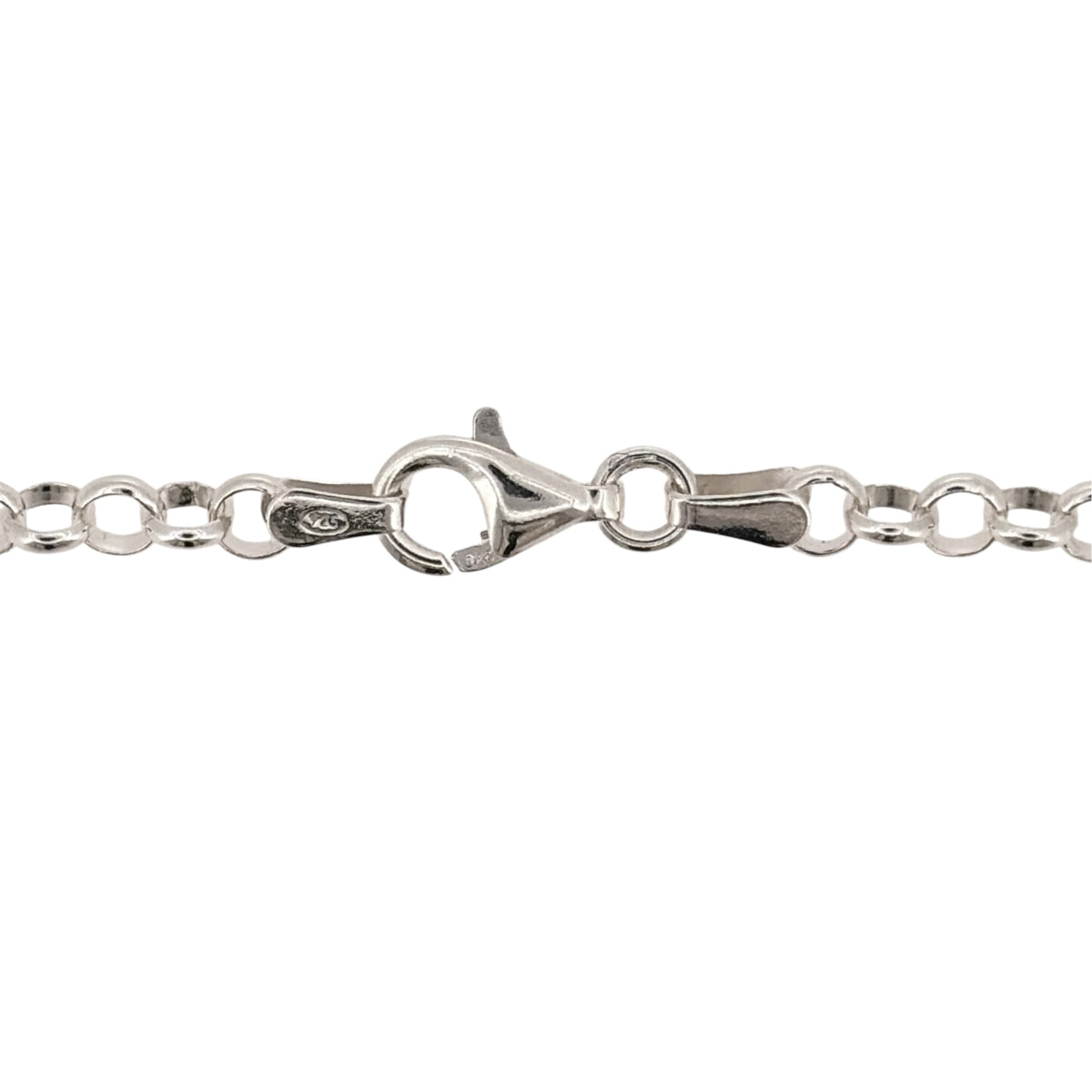Pre-owned 925 Silver Round Link Belcher Chain with the weight between 8 and 9 grams with the link width 3mm