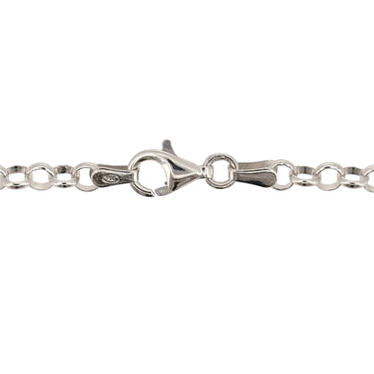 Pre-owned 925 Silver Round Link Belcher Chain with the weight between 8 and 9 grams with the link width 3mm