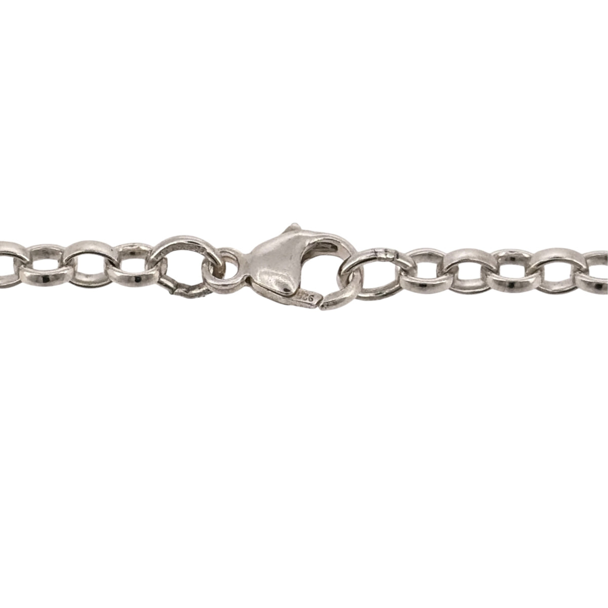 Pre-owned 925 Silver Round Link Belcher Chain with the weight between 8 and 9 grams with the link width 3mm